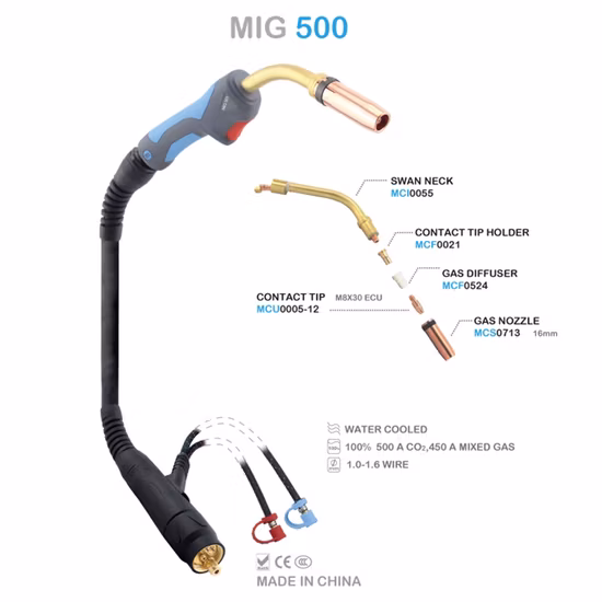国際規格 MB501d 水冷 TIG MIG 溶接トーチ